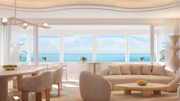 Premium bedding, down comforters, minibar, in-room safe