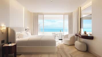 ペントハウス オーシャンビュー | 高級寝具、羽毛の掛け布団、ミニバー、セーフティボックス (室内)