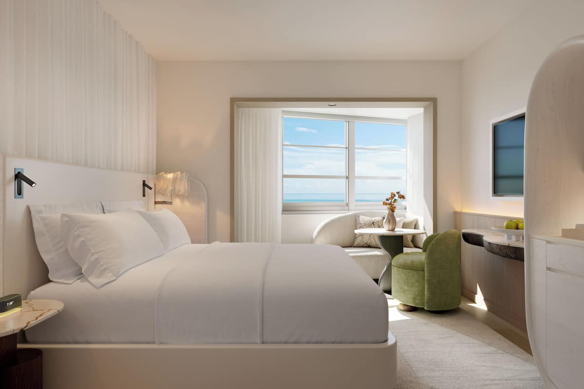 Ocean View King Room | Premium bedding, down comforters, minibar, in-room safe