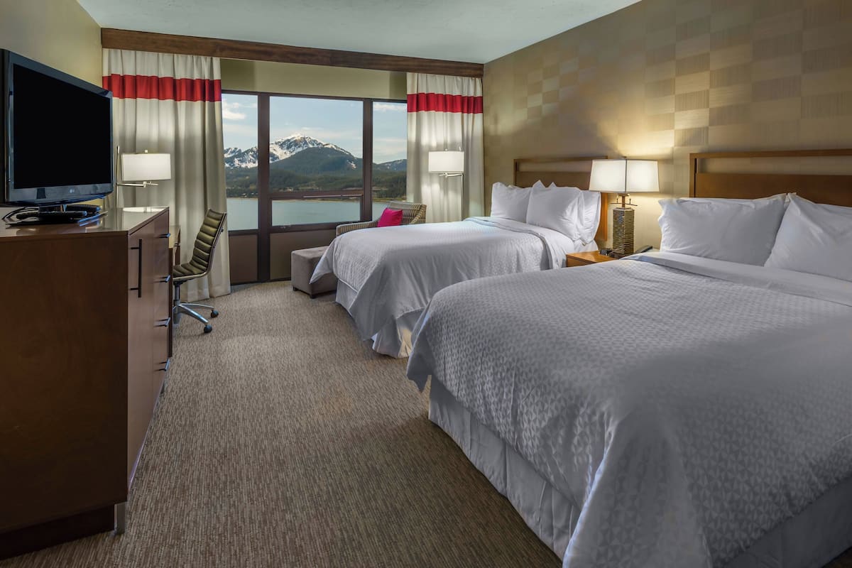 Premium bedding, pillow-top beds, desk, blackout curtains