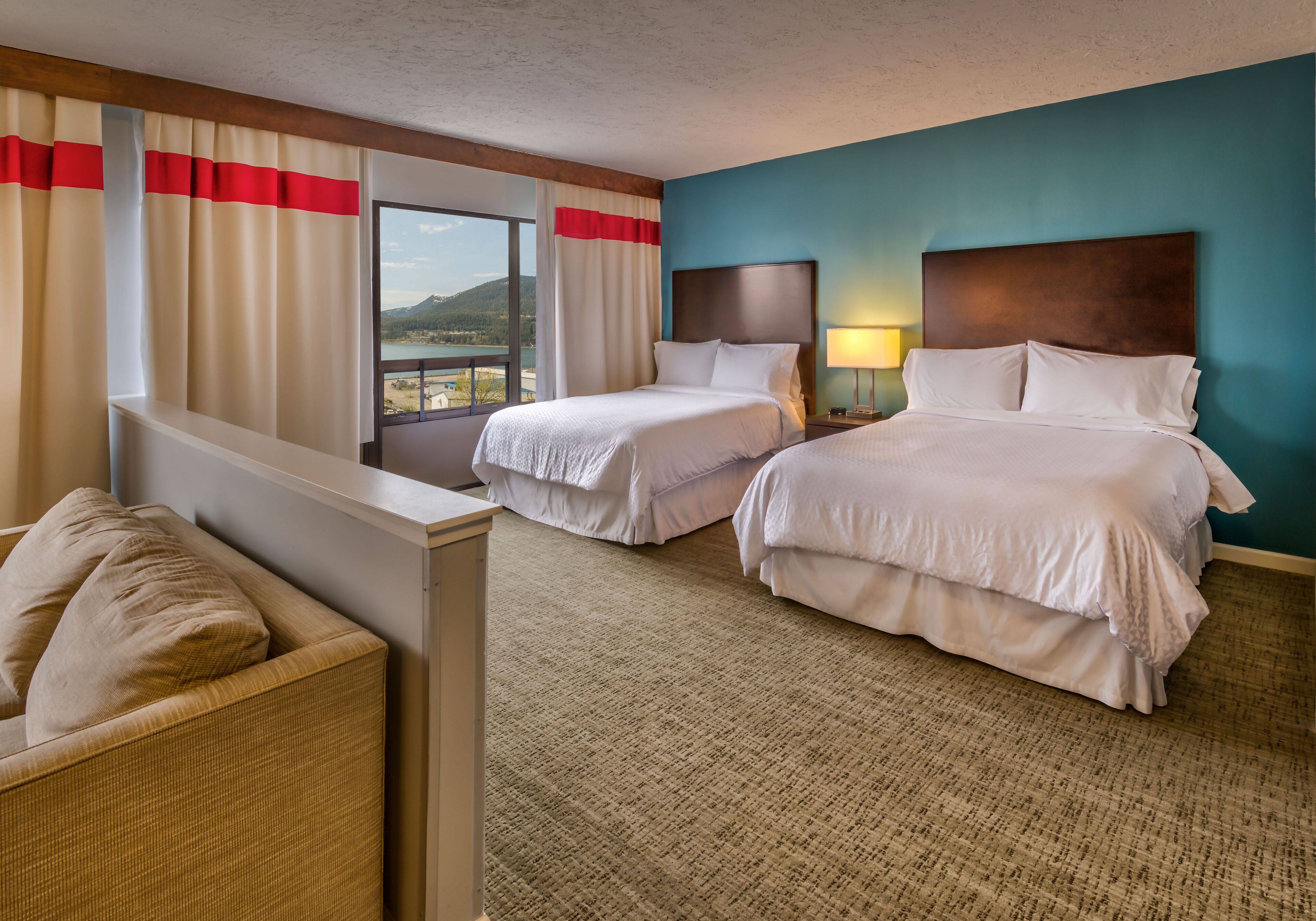 junior suite, multiple beds, mountain view | premium bedding, pillow-top beds, desk, blackout curtains