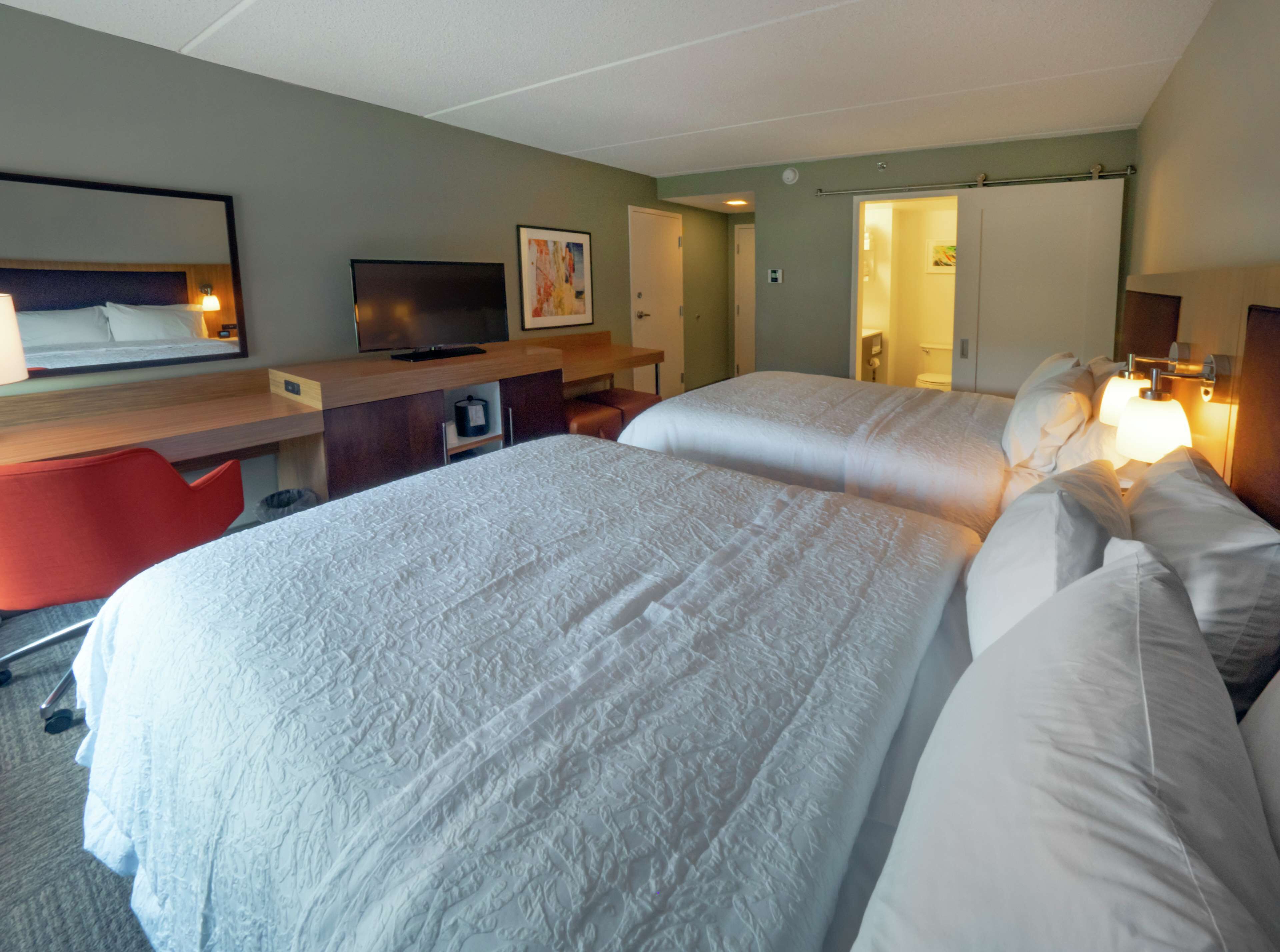 blackout curtains, soundproofing, iron/ironing board