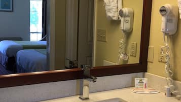 Hair dryer, towels