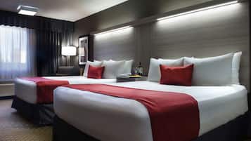Premium bedding, pillow-top beds, in-room safe, desk