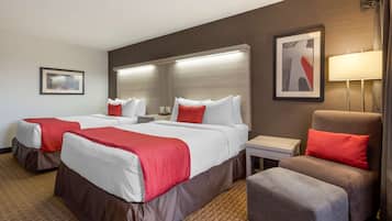 Premium bedding, pillow-top beds, in-room safe, desk