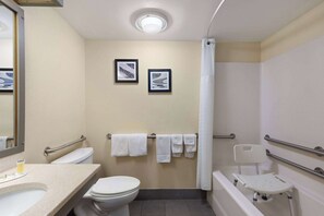 Room, 1 Queen Bed, Accessible, Non Smoking (Mobility) | Accessible bathroom