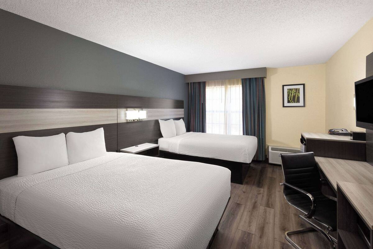 Room, 2 Double Beds, Non Smoking | Premium bedding, desk, laptop workspace, soundproofing