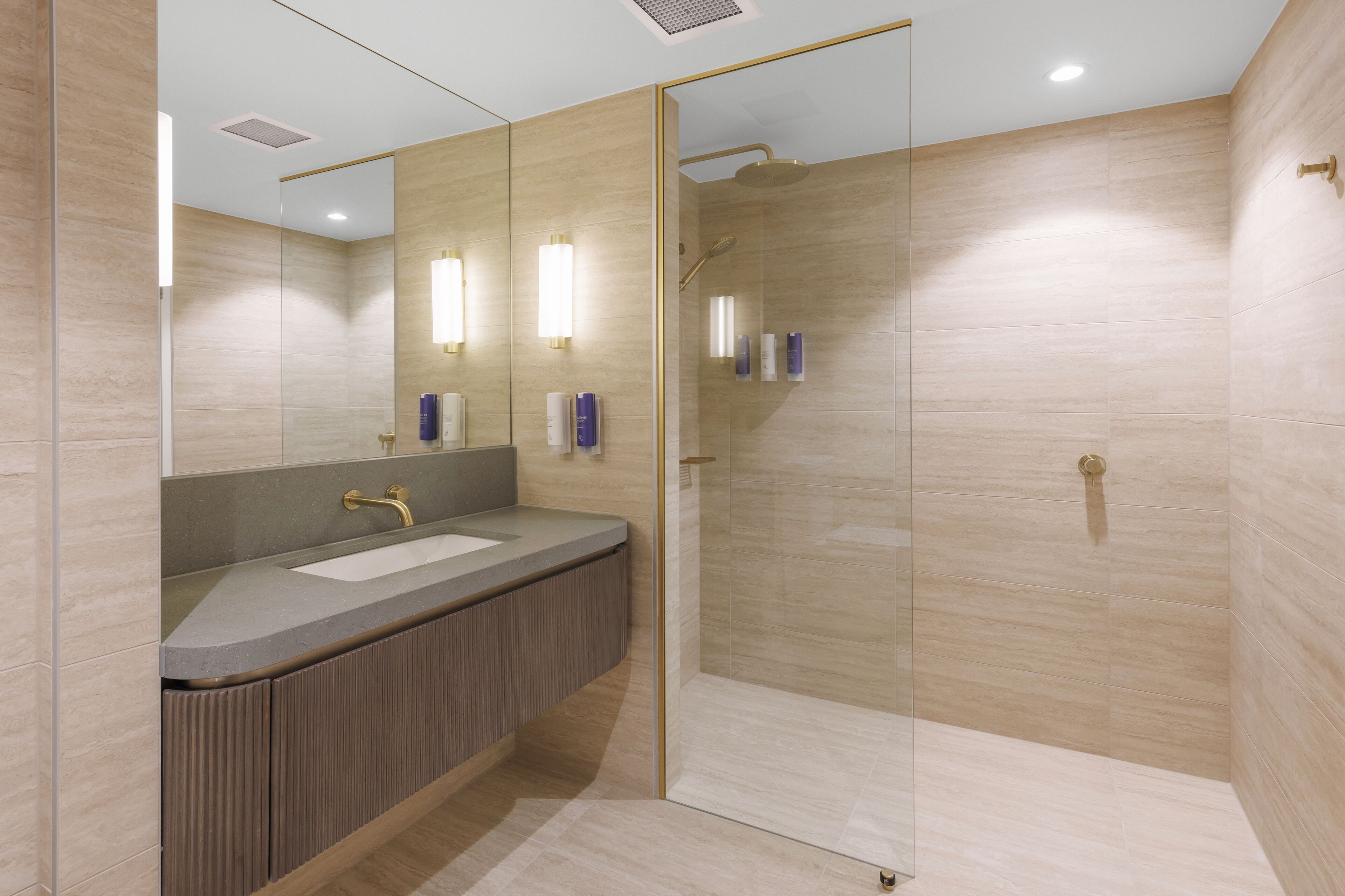 free toiletries, hair dryer, towels, soap