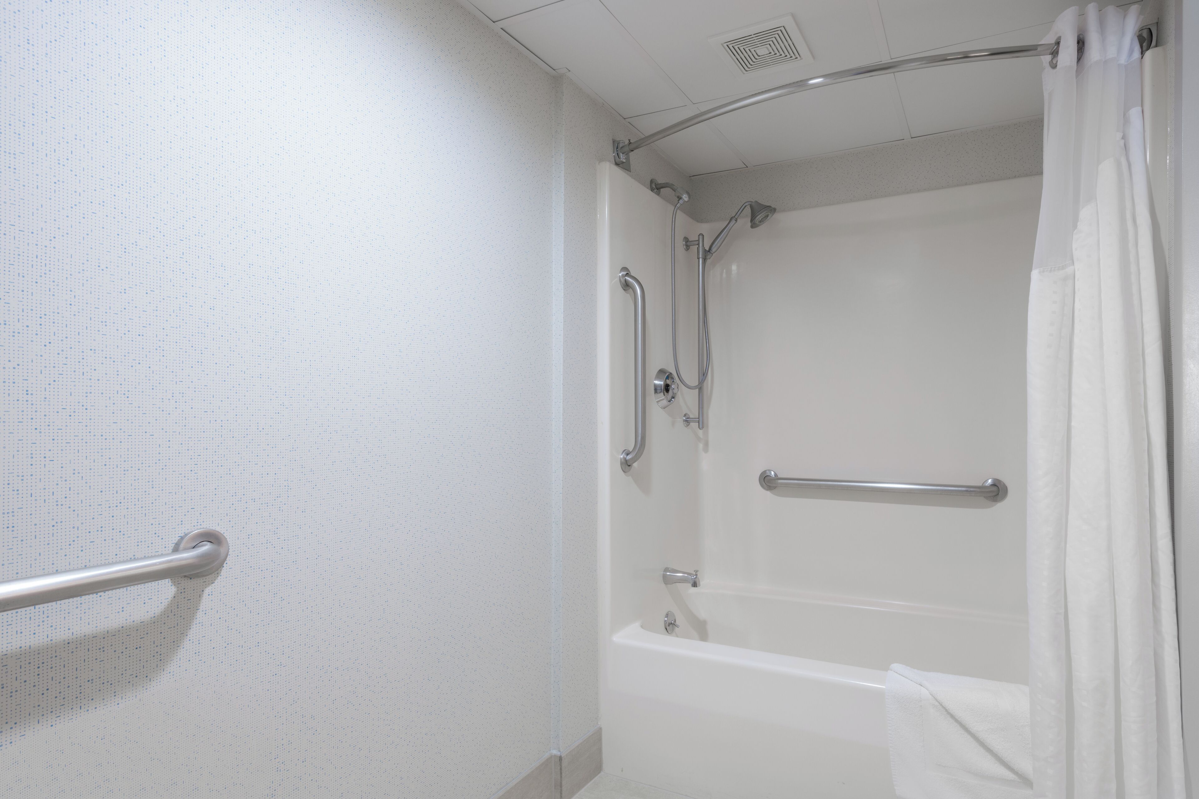 free toiletries, hair dryer, towels