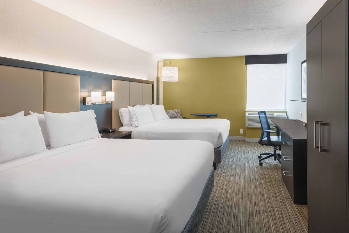 Standard Room, 2 Queen Beds | Pillowtop beds, in-room safe, desk, blackout drapes