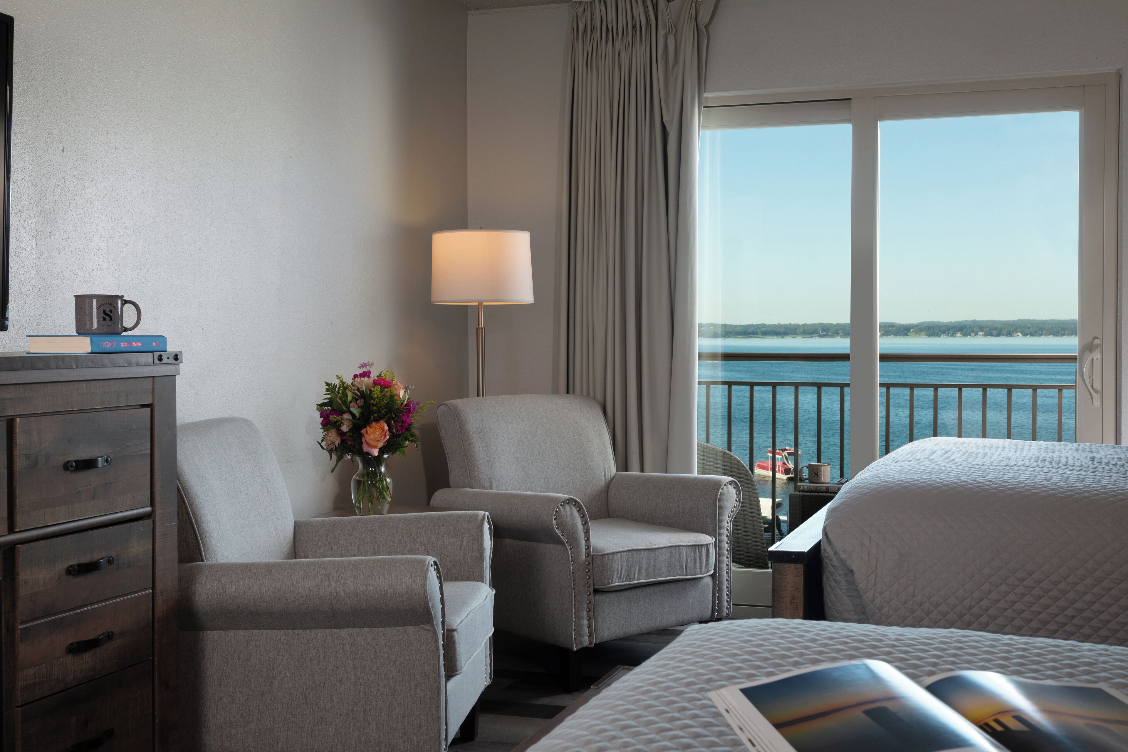 2 queen beds lakeview - balcony | 1 bedroom, premium bedding, pillow-top beds, in-room safe