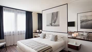 Minibar, in-room safe, desk, blackout curtains