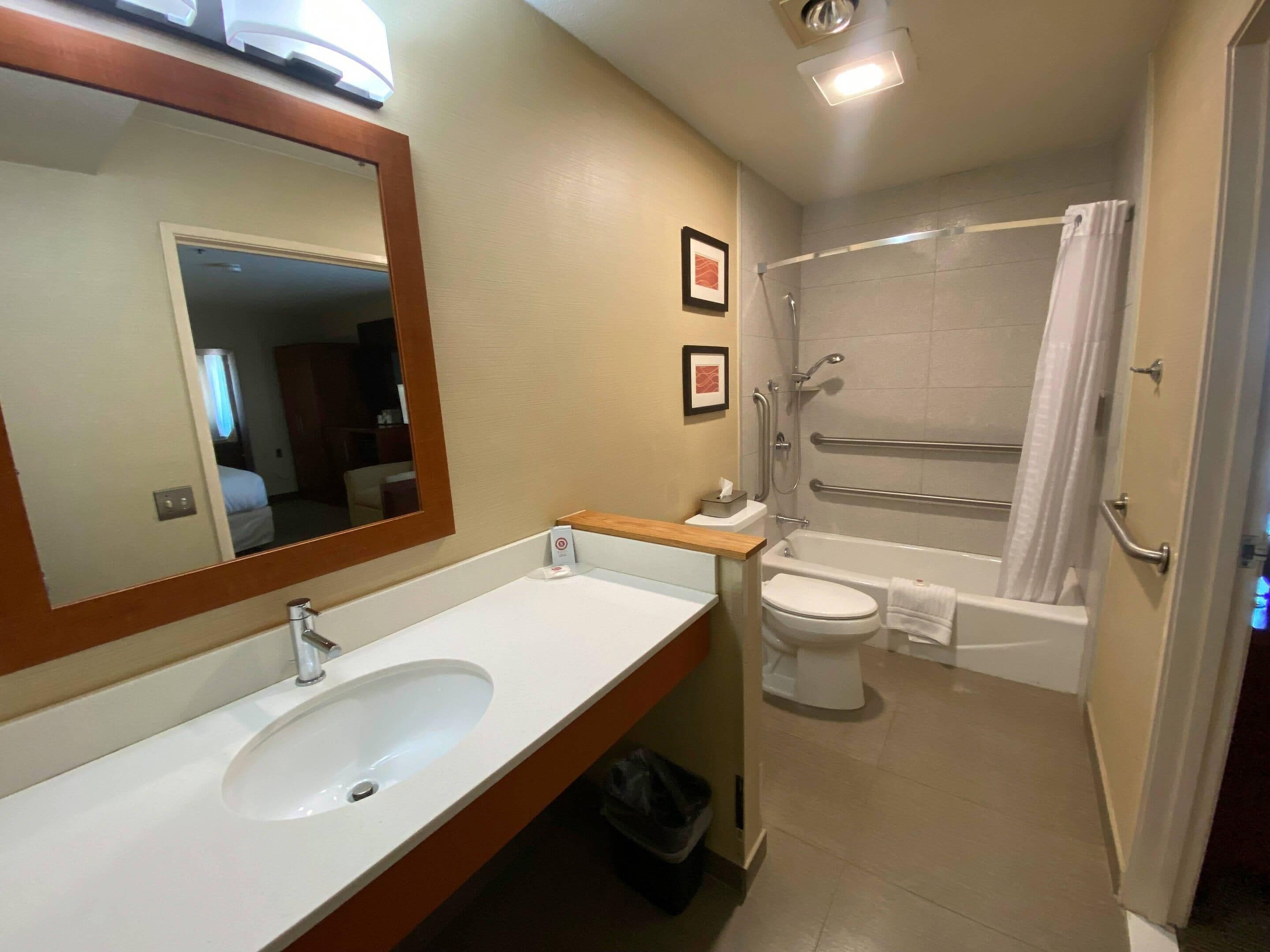 room, 1 queen bed, accessible, non smoking | desk, laptop workspace, blackout curtains, iron/ironing board