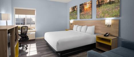 Zimmer, 1 King-Bett, barrierearm, Nichtraucher (Mobility, Bathtub W/grab Bars) | Bügeleisen/Bügelbrett, kostenloses WLAN