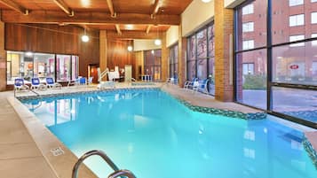 Indoor pool, seasonal outdoor pool, pool umbrellas, sun loungers