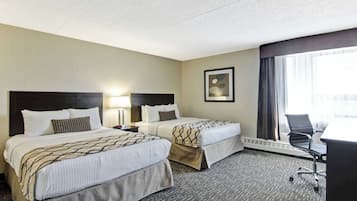 Premium bedding, Select Comfort beds, individually furnished, desk