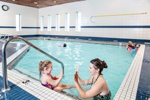 Indoor pool, sun loungers