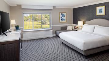 Premium bedding, down comforters, pillowtop beds, in-room safe