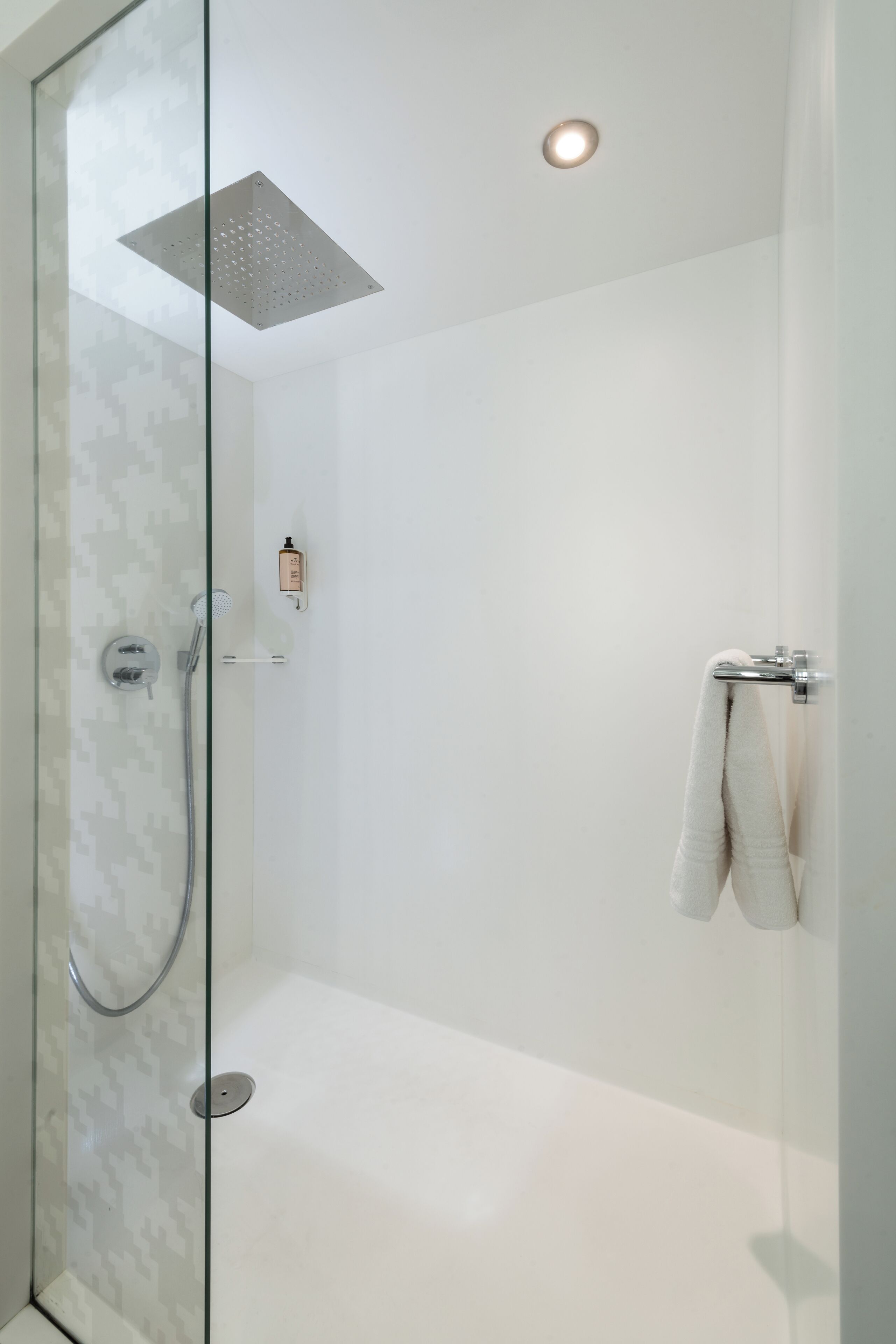 shower, eco-friendly toiletries, hair dryer, towels