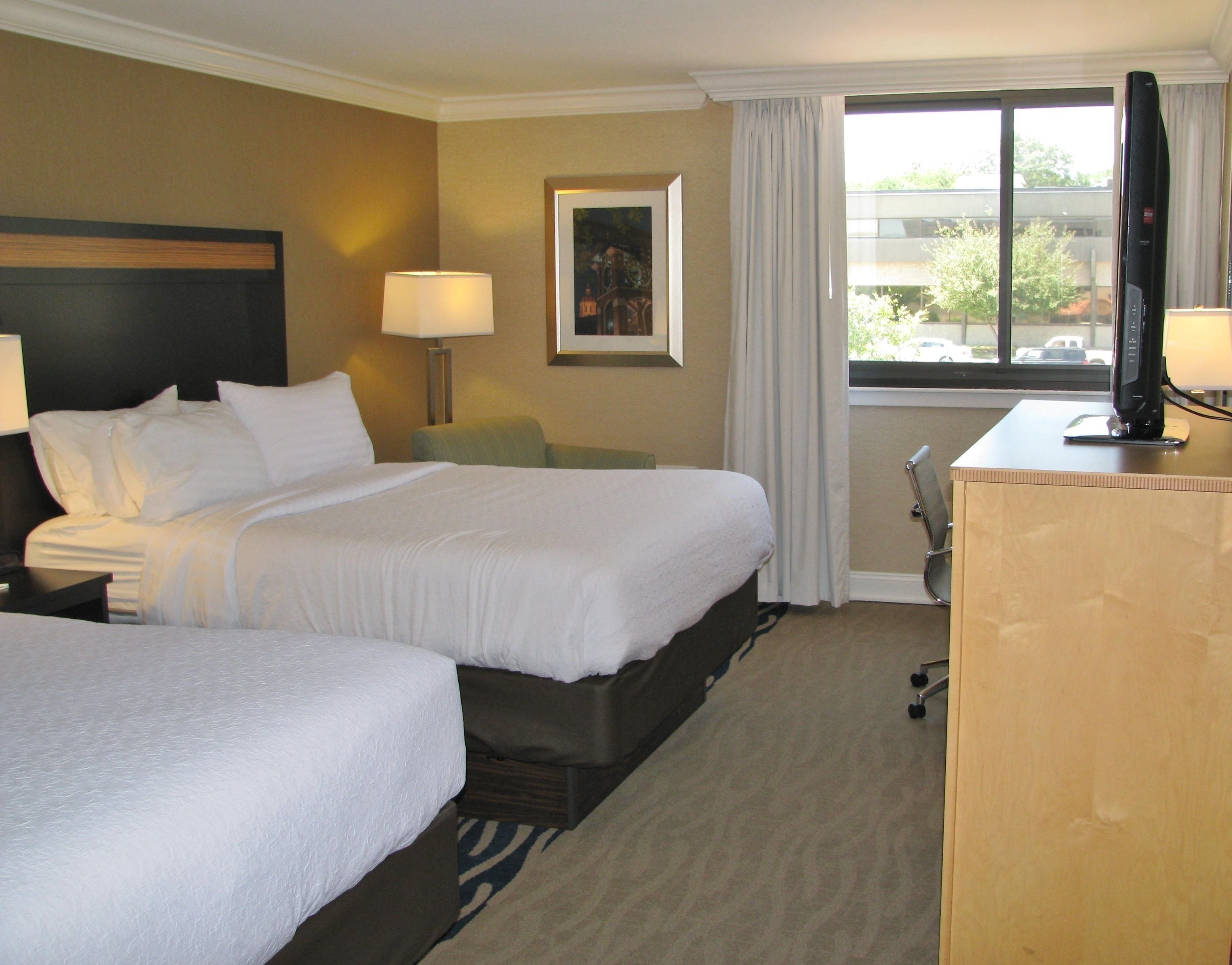 standard room, 2 queen beds | down duvets, pillow-top beds, desk, laptop workspace