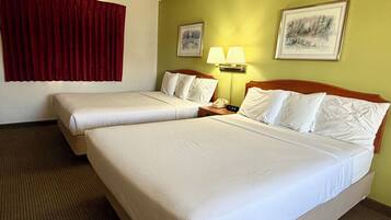 Iron/ironing board, cribs (free), WiFi (free), alarm clocks