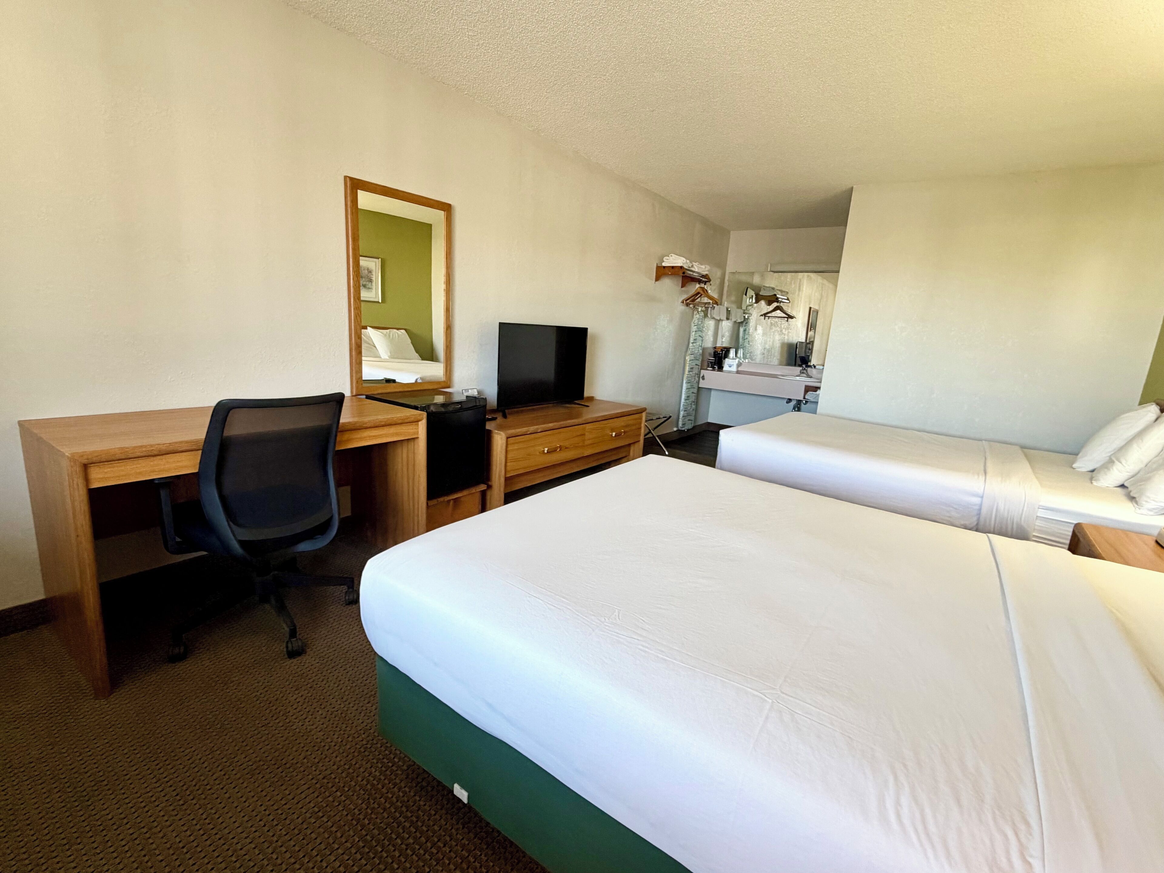 Standard Room, 2 Queen Beds | Iron/ironing board, free cots/infant beds, free WiFi, alarm clocks