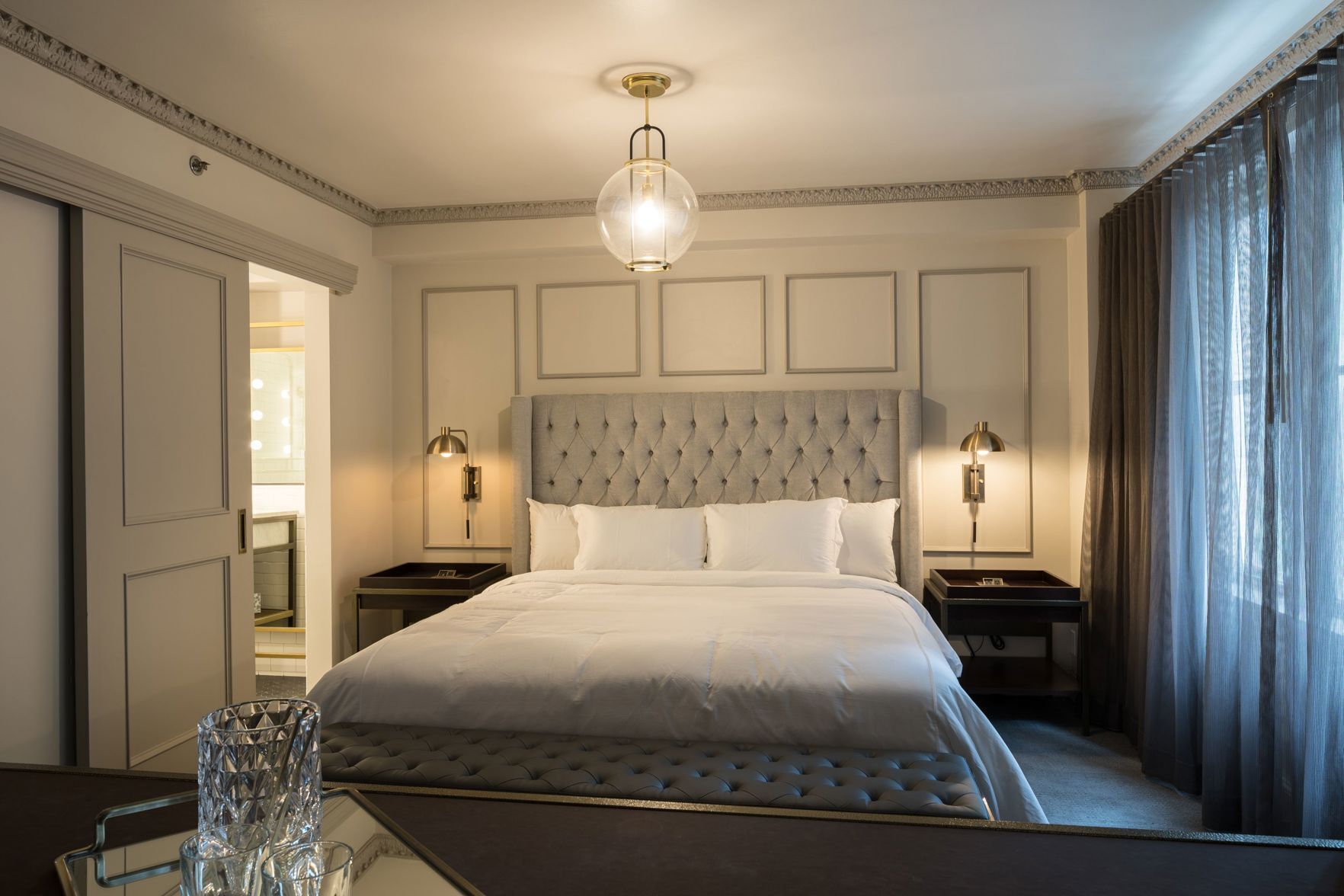 Premium bedding, down comforters, pillowtop beds, in-room safe