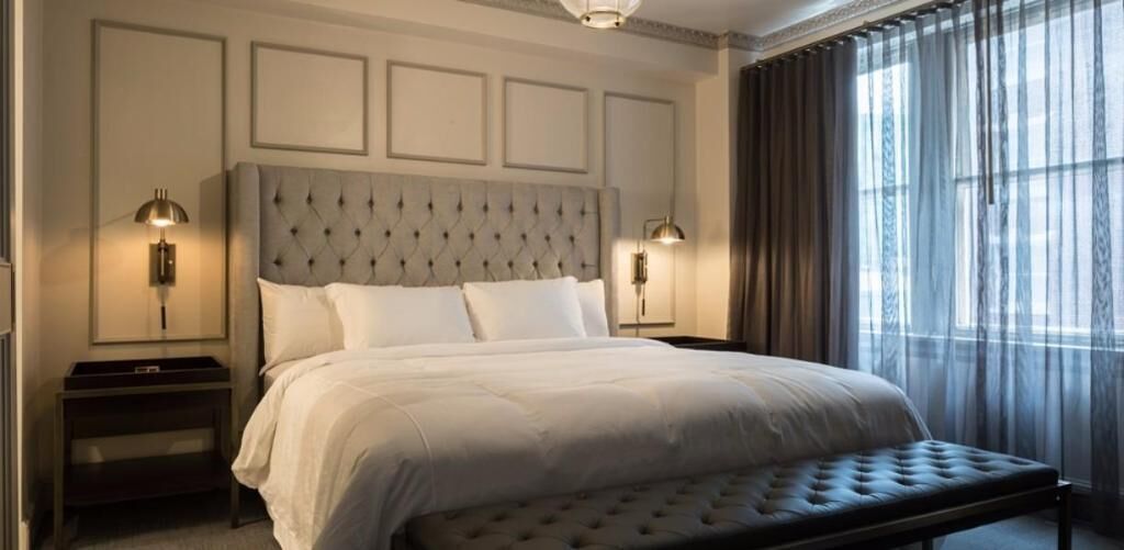 Premium bedding, down comforters, pillowtop beds, in-room safe