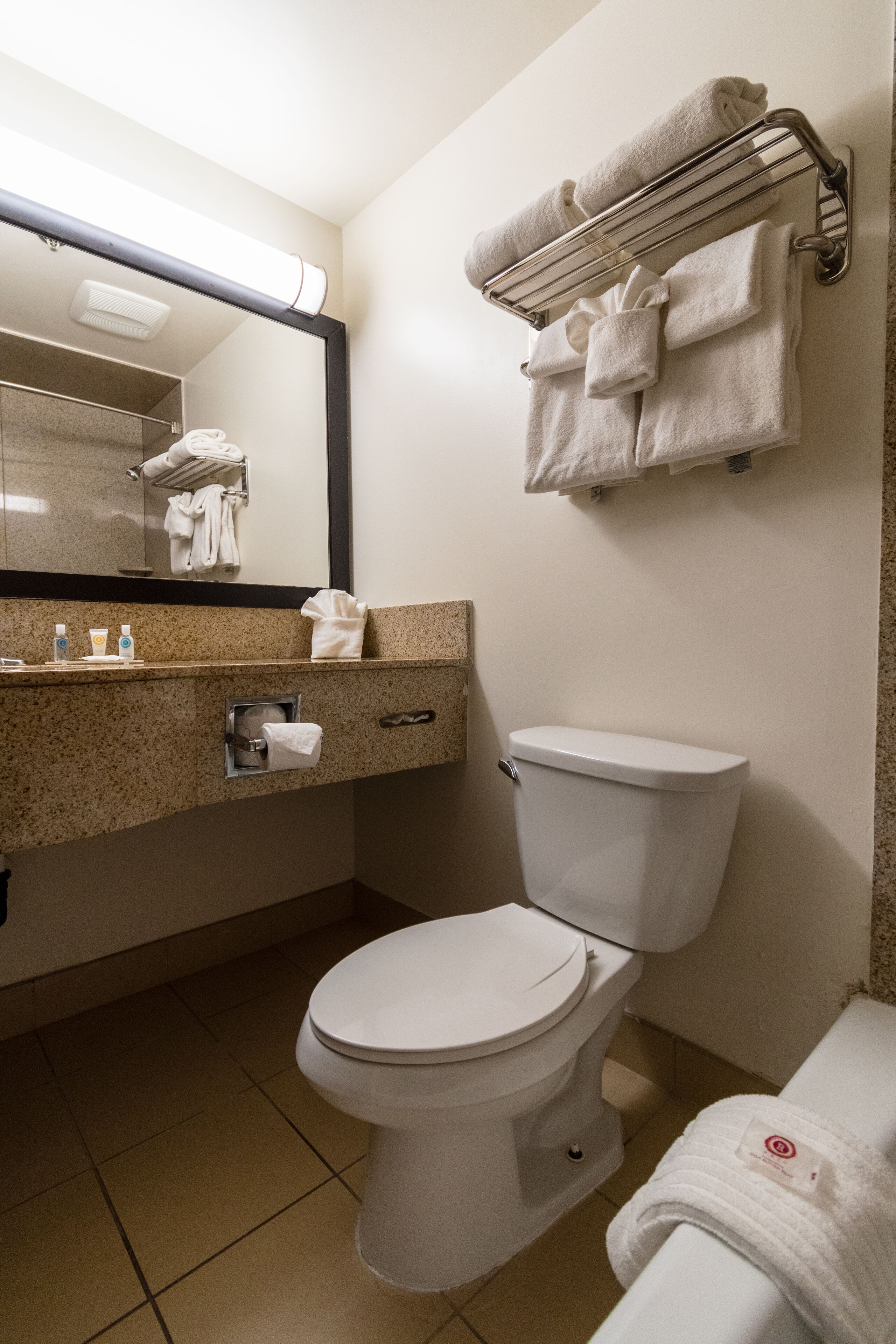 Standard Room, 2 Queen Beds | Bathroom | Free toiletries, hair dryer, towels, soap