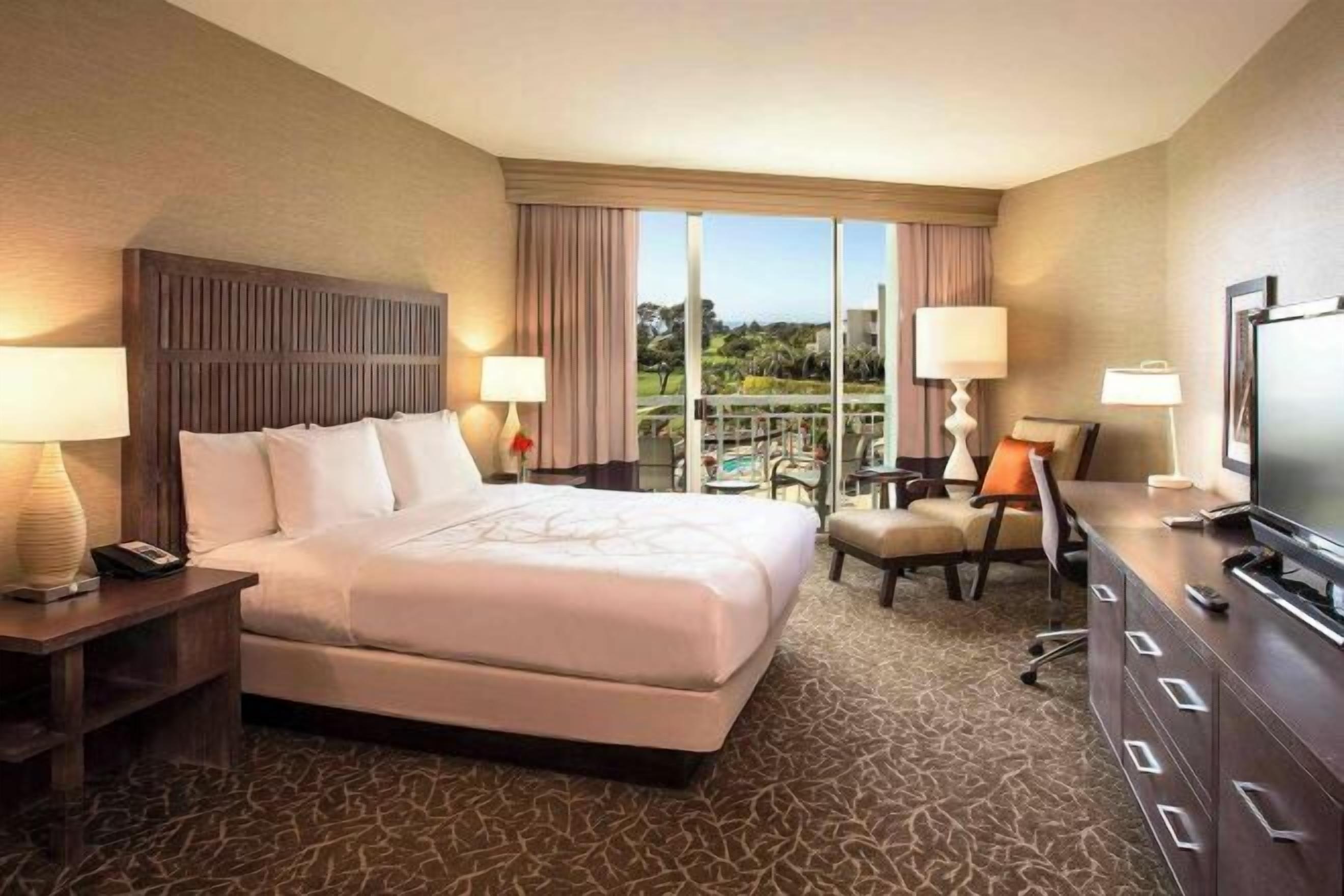 Premium bedding, down comforters, in-room safe, desk