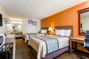 Room, 2 Double Beds, Smoking | Desk, iron/ironing board, free cribs/infant beds, rollaway beds