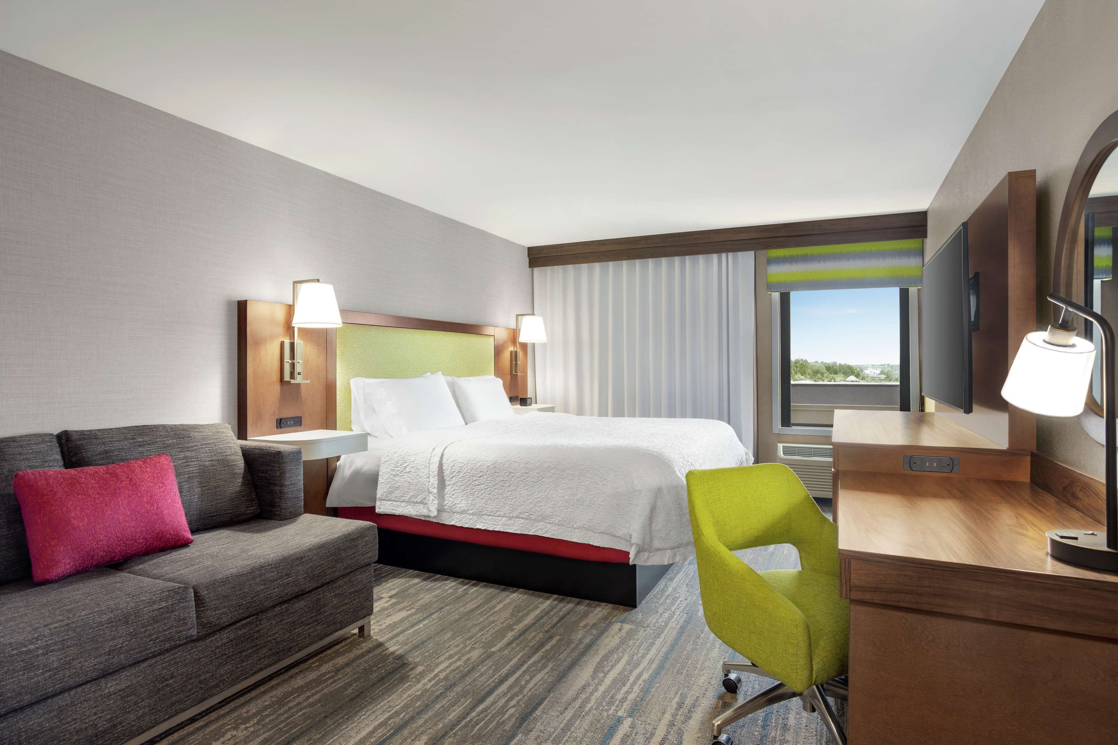 room, 1 king bed with sofa bed (study) | premium bedding, individually furnished, desk, blackout curtains