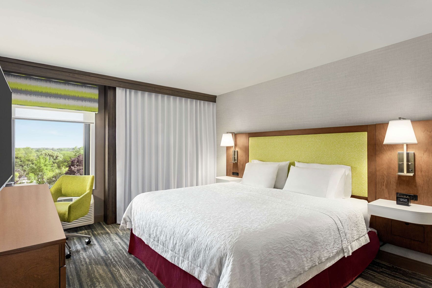 Premium bedding, individually furnished, desk, blackout curtains