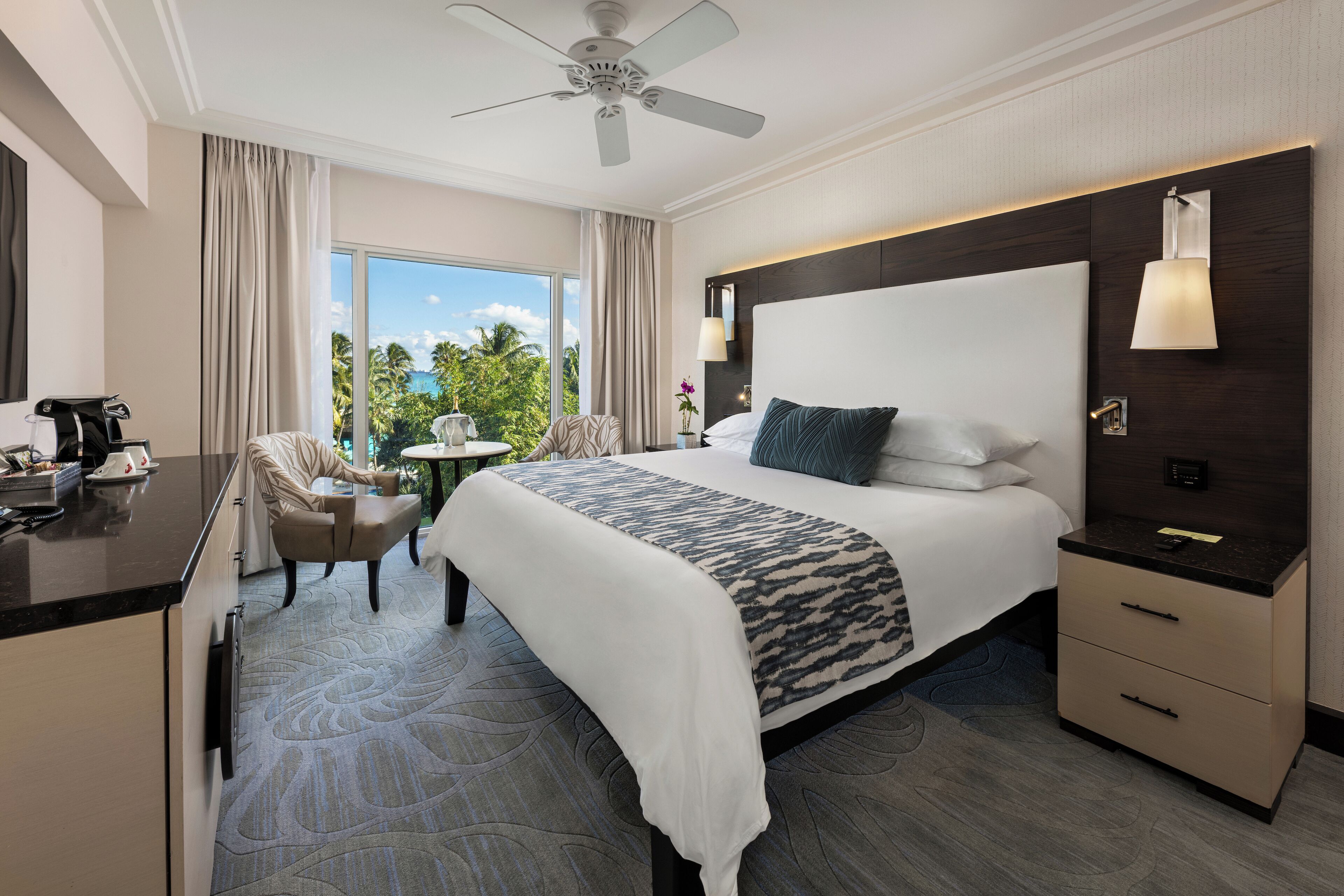 Room, 1 King Bed, Partial Ocean View | Egyptian cotton sheets, premium bedding, pillowtop beds, minibar