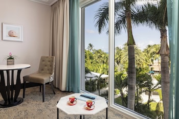 Deluxe Room, 1 King Bed with Sofa bed, Partial Ocean View | View from room at The Palms Hotel & Spa