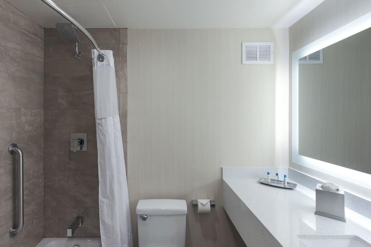 BaƱo | Tina con regadera, amenidades de baƱo gratuitas, secadora de cabello