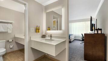 Standard Room, 2 Queen Beds, Non Smoking (Pet Friendly) | Bathroom | Combined shower/tub, free toiletries, hair dryer, towels