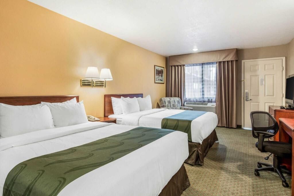 Premium bedding, down comforters, pillowtop beds, desk