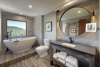 Shower, designer toiletries, hair dryer, bathrobes at Salish Lodge & Spa