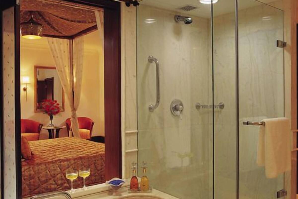 free toiletries, hair dryer, bathrobes, slippers