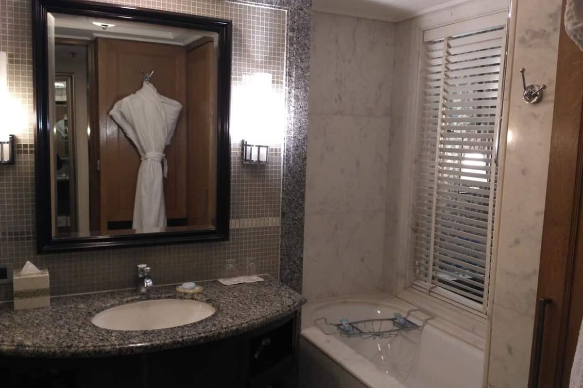 free toiletries, hair dryer, bathrobes, slippers