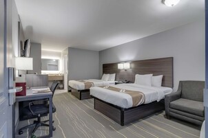 标准房, 2 张大床, 无烟房 | 办公桌、遮光窗帘、熨斗/熨衣板、免费 WiFi