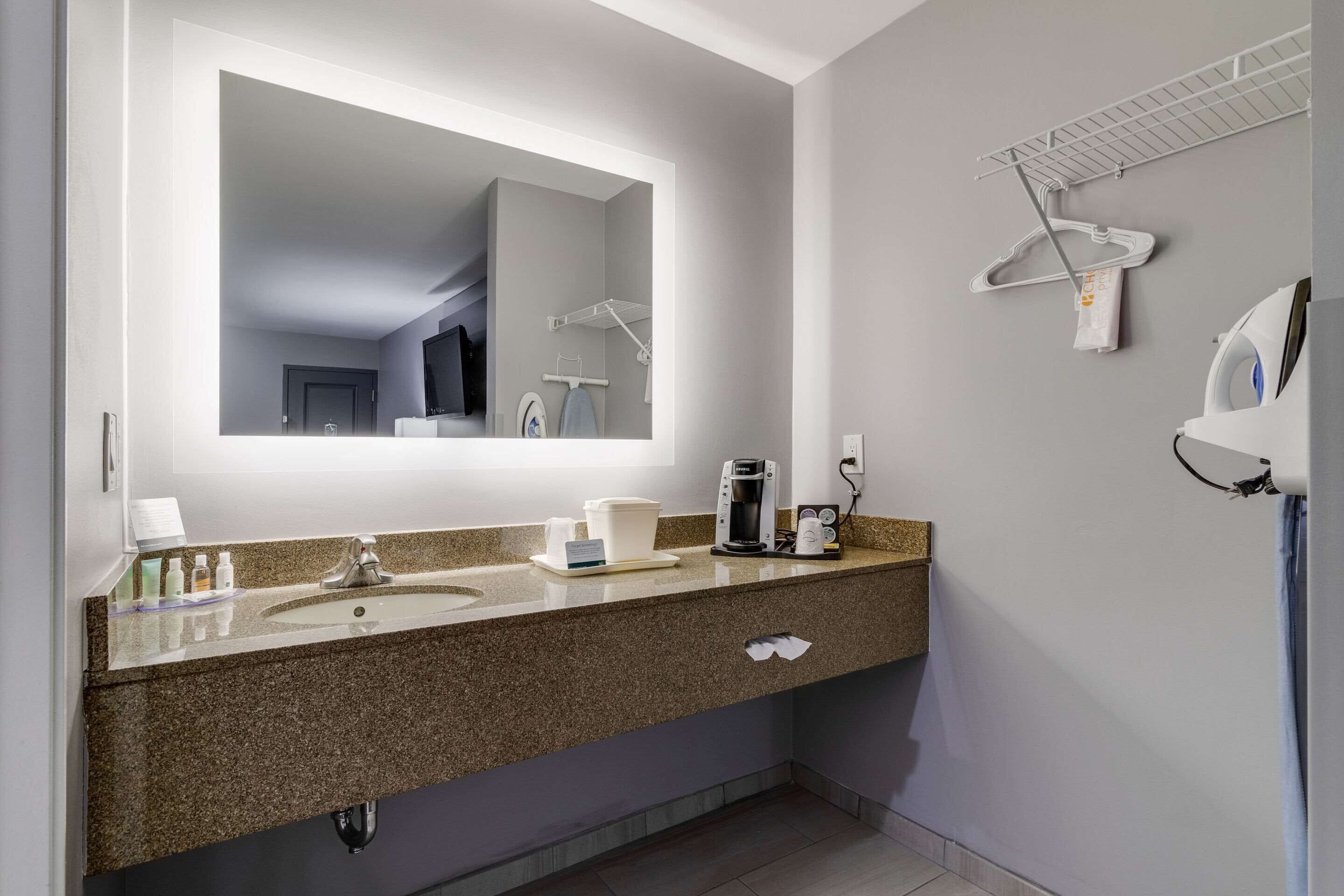 desk, blackout curtains, iron/ironing board, free wifi