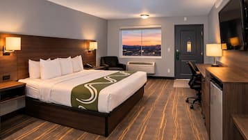 Desk, blackout drapes, iron/ironing board, free WiFi