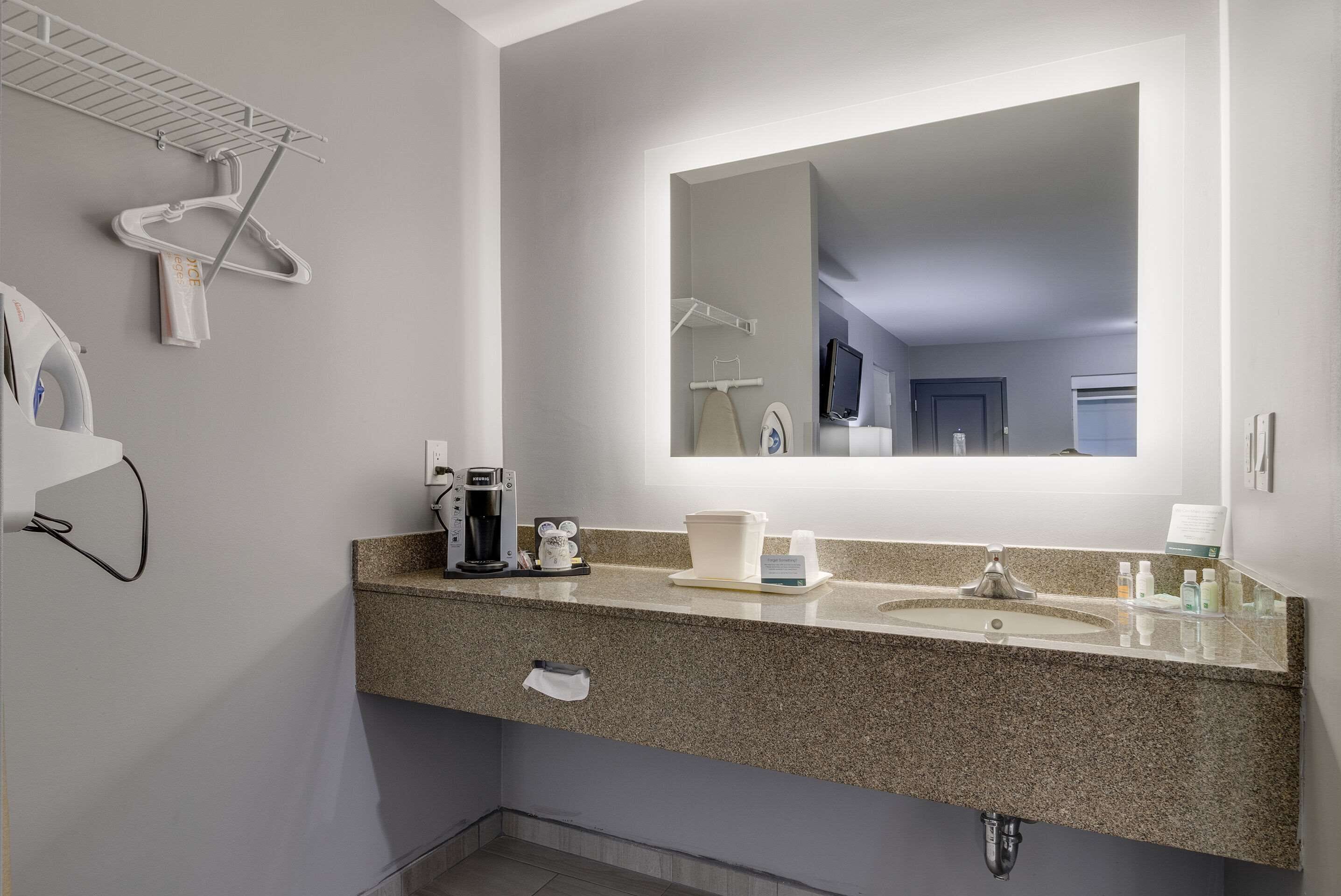 desk, blackout curtains, iron/ironing board, free wifi