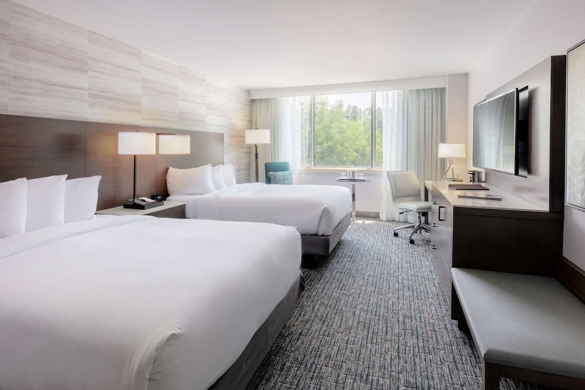 Premium bedding, pillowtop beds, in-room safe, desk