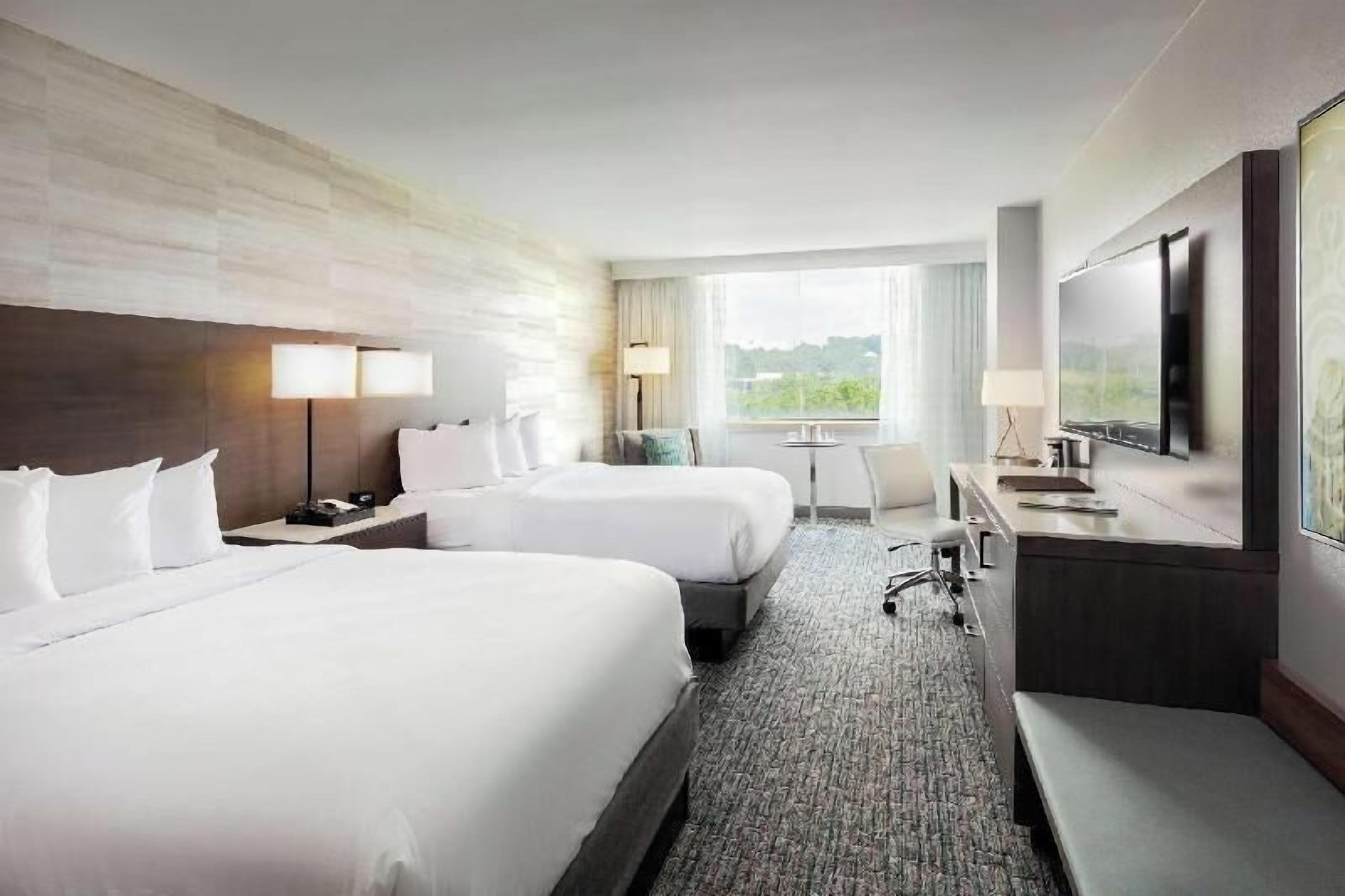Premium bedding, pillowtop beds, in-room safe, desk
