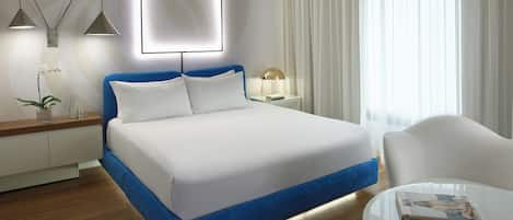 Hypo-allergenic bedding, Select Comfort beds, minibar, in-room safe