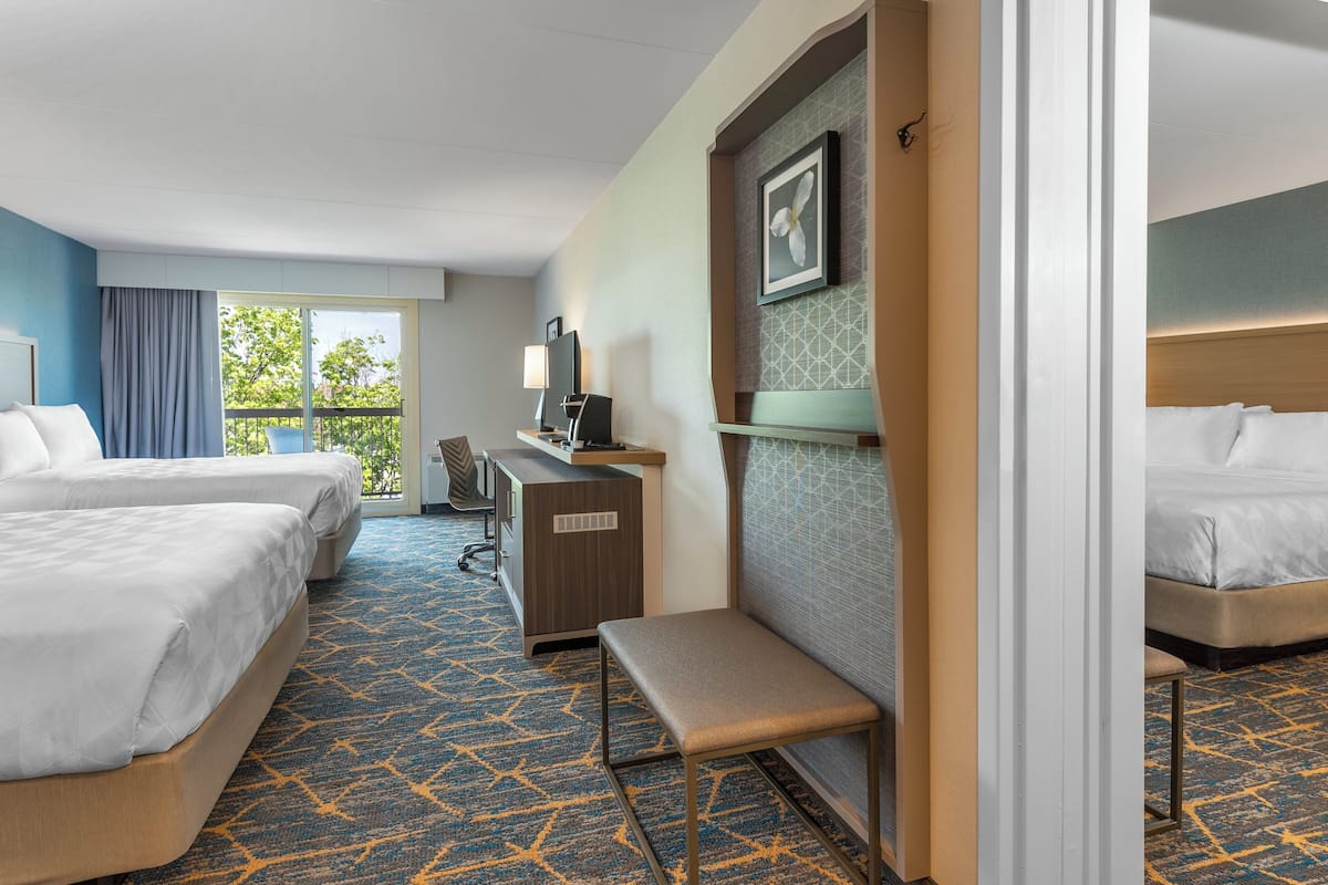 Hypo-allergenic bedding, desk, blackout curtains, soundproofing