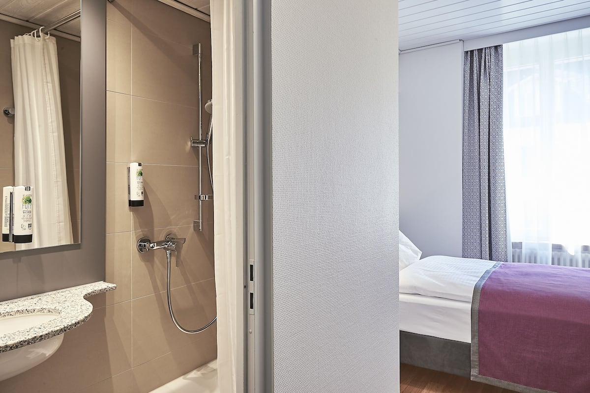 classic single room (cosy) | bathroom shower